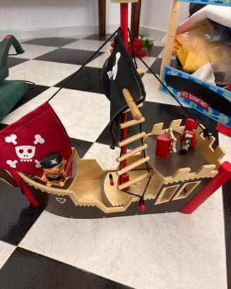 Veliero pirati in legno