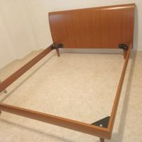 LETTO MATRIMONIALE LEGNO COLOR CILIEGIO 