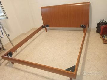 LETTO MATRIMONIALE LEGNO COLOR CILIEGIO 
