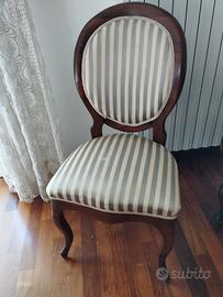 Sedia Luigi Filippo in noce metà 1800