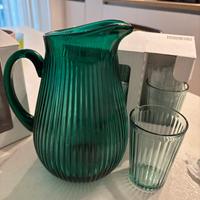 Set caraffa bicchieri ikea verde