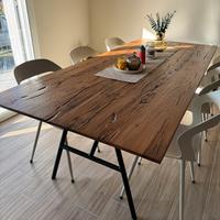 Tavolo legno cerro antico lastra unica 235 x101 cm