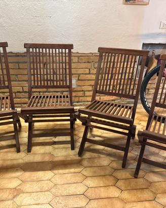 Sedie in legno da giardino