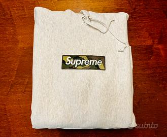 Supreme Box Logo Hooded Sweatshirt Grey