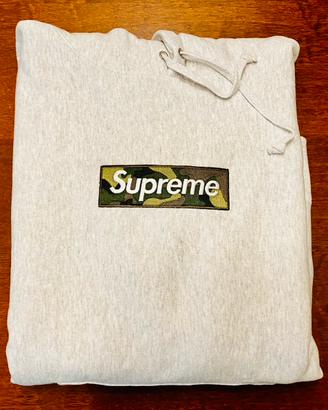 Supreme Box Logo Hooded Sweatshirt Grey