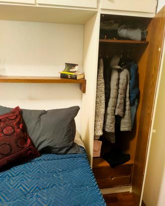 armadio + letto materasso e rete