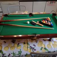 Gioco da biliardo per tavolo legno rovere 
