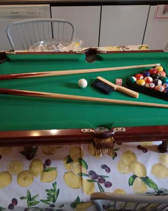 Gioco da biliardo per tavolo legno rovere 