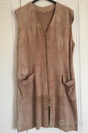 Vestito scamiciato vera renna tg 48 con cerniera