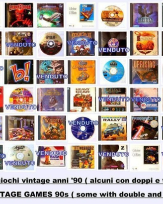 Lotto n.34 Videogiochi- PC -CD ROM Vintage anni 90