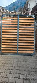 rete matrimoniale con doghe in legno 