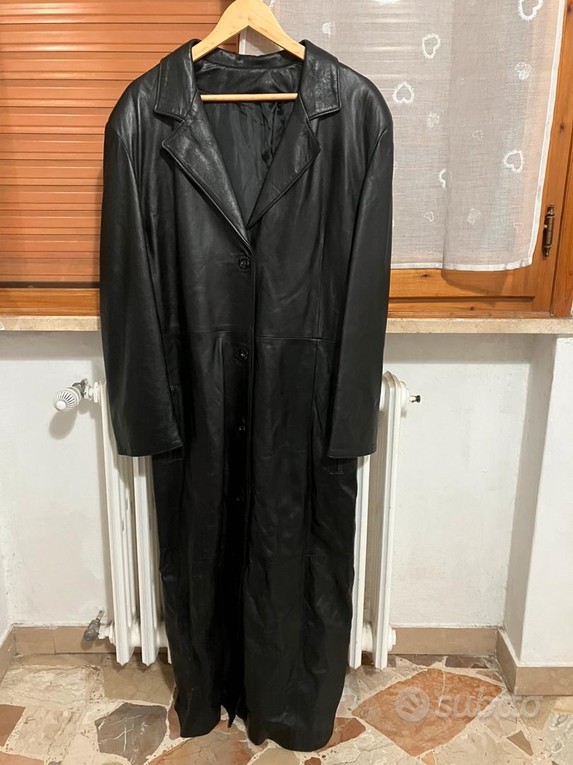 Giacca extra lunga in vera pelle da donna