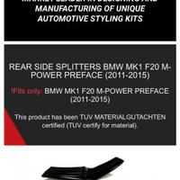 Splitters  tuning bmw serie 1