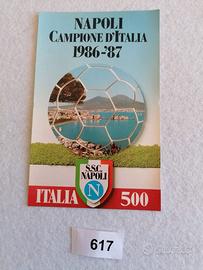 Cartolina 1986/87 del 1 scudetto del napoli 