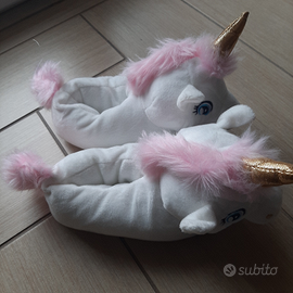 Pantofole unicorno taglia unica 3/6 anni