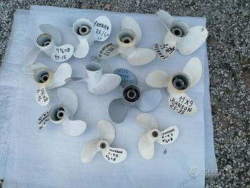 2 stok di eliche fuoribordo varie nuove e usate