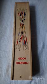 Gioco vintage da tavolo Shangai, scatola in legno