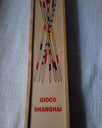 Gioco vintage da tavolo Shangai, scatola in legno