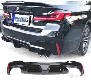 DIFFUSORE BMW G30 LOOK M5 NERO LUCIDO