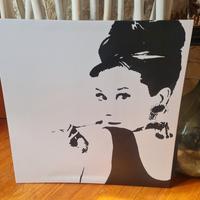 Quadro tela con Audrey Hepburn.