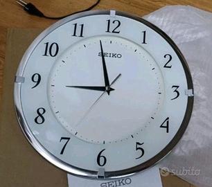 orologio a muro SEIKO nuovo 30 cm Bianco Argento 