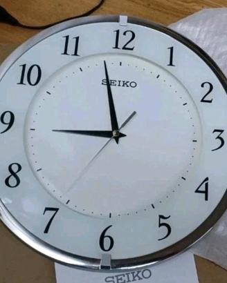 orologio a muro SEIKO nuovo 30 cm Bianco Argento 