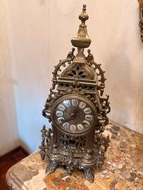 Orologio da tavolo vintage in ottone