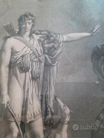 Phèdre e Ippolita incisione neoclassica 1825