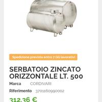 serbatoio orizzontale cordivari 1000lt