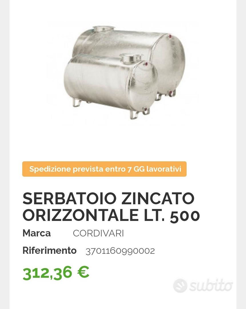 serbatoio orizzontale cordivari 1000lt - Giardino e Fai da te In