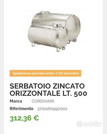 serbatoio orizzontale cordivari 1000lt