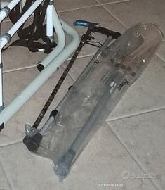 Stampella e nr 2 bastoni per deambulazione