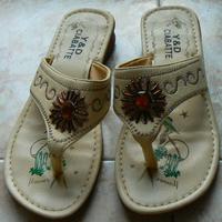 Ciabatte infradito Y & D eleganti panna mis. 38 