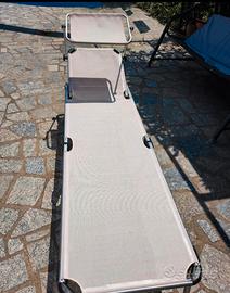 lettino mare-giardino in alluminio