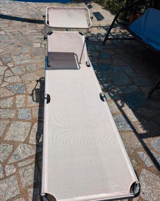 lettino mare-giardino in alluminio