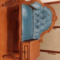 Divanetto monoposto, portatelefono in legno