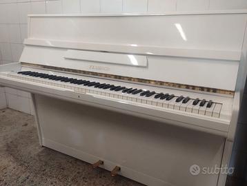 Pianoforte Feurich tedesco bianco con trasporto