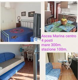 Ascea marina centro/tutto noauto/mare 300m