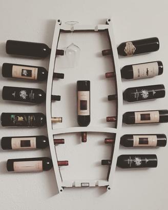 Cantinetta portabottiglie da parete