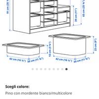 Mobile porta giochi Ikea colore naturale