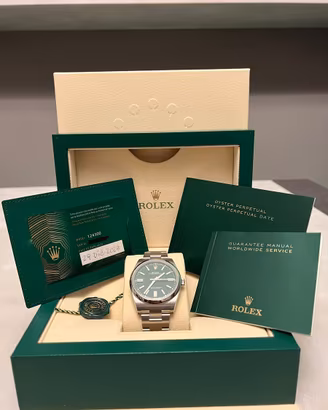 Rolex Oyter Perpetual 41mm Green Dial