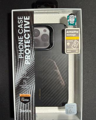 Cover iPhone 16 Pro Benks ArmorPro + Vetri