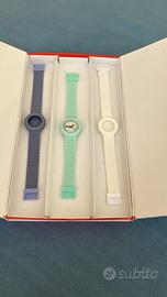 Orologio hip hop con 2 cinturini di ricambio