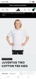 Juventus Tiro Cotton Tee Kids 7-8 anni stag. 25/26