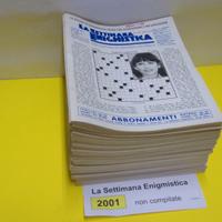 LA SETTIMANA ENIGMISTICA, anno 2001, NON compilati