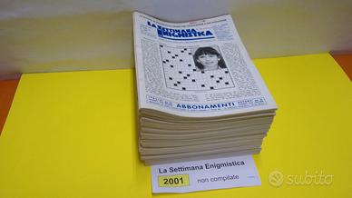 LA SETTIMANA ENIGMISTICA, anno 2001, NON compilati