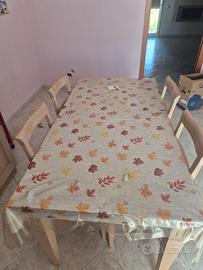 tavolo allungabile più 6 sedie