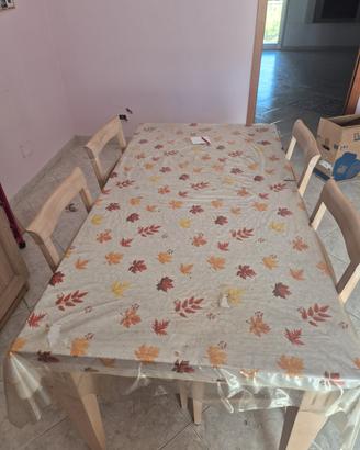tavolo allungabile più 6 sedie