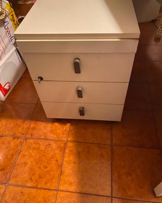 Scrivania studio/lavoro 160x80 con cassettiera
