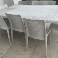 Tavolo e  8 sedie giardino